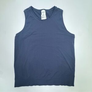Athleta Seamless Momentum Tank Navy Blue Sleeveless Athletic Top Size Small